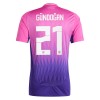 Maillot de Supporter Allemagne Gundogan 21 Extérieur Euro 2024 Pour Homme